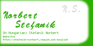 norbert stefanik business card